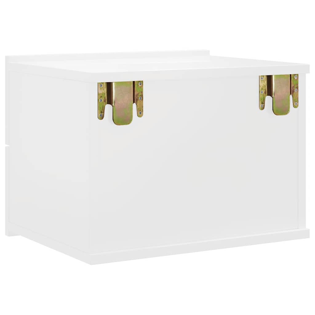 Nachtkastjes 2 st 40x30x30 cm bewerkt hout hoogglans wit