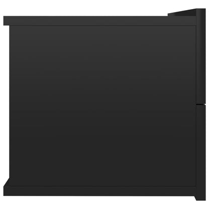 Nachtkastjes 2 st 40x30x30 cm bewerkt hout hoogglans zwart