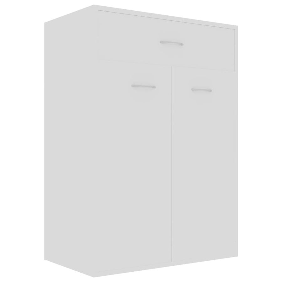 Schoenenkast 60X35X84 Cm Bewerkt Hout Wit
