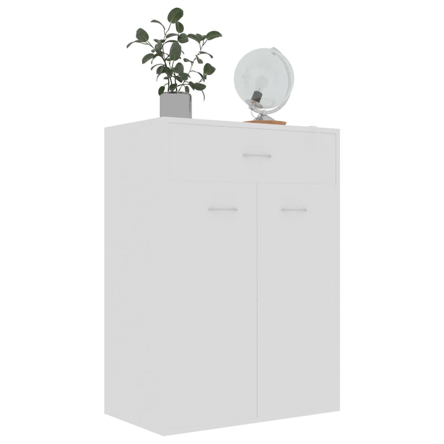 Schoenenkast 60X35X84 Cm Bewerkt Hout Wit
