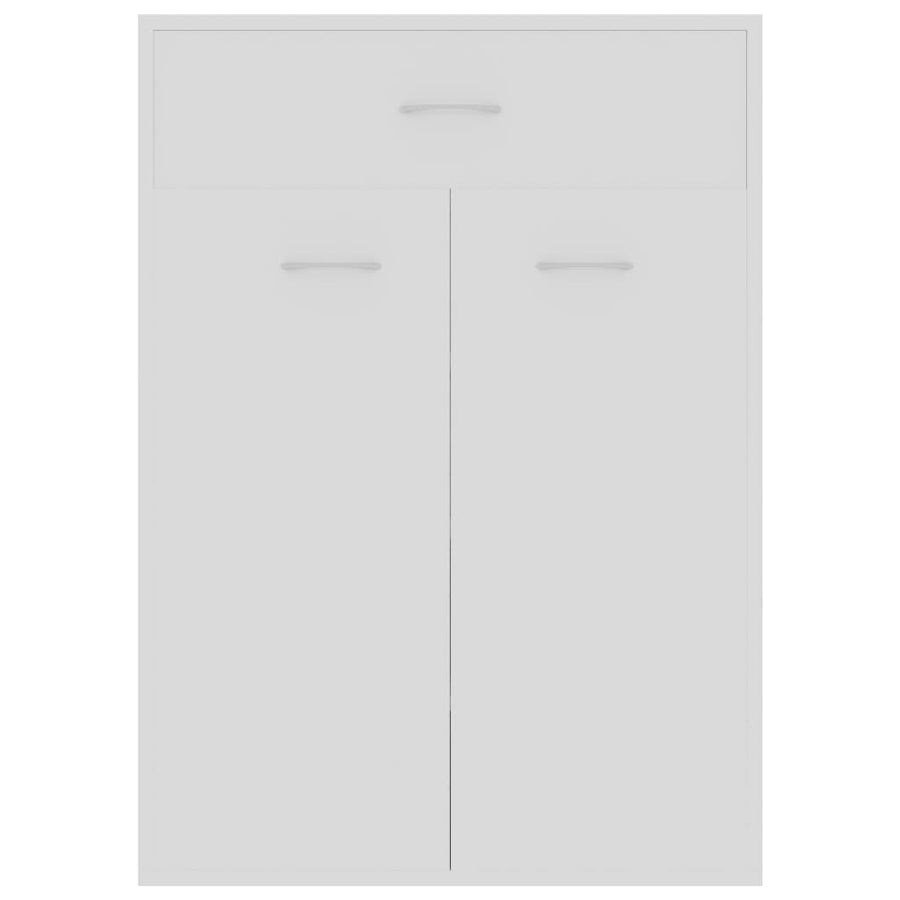 Schoenenkast 60X35X84 Cm Bewerkt Hout Wit