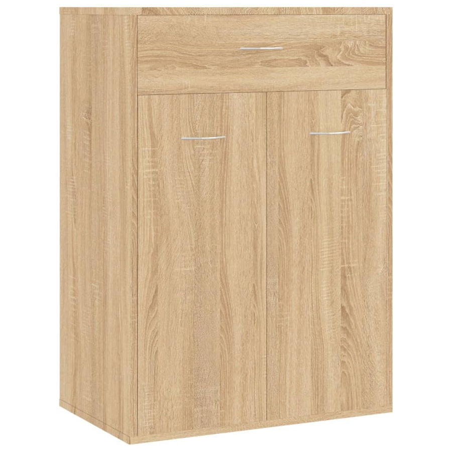 Schoenenkast 60x35x84 cm bewerkt hout sonoma eikenkleurig