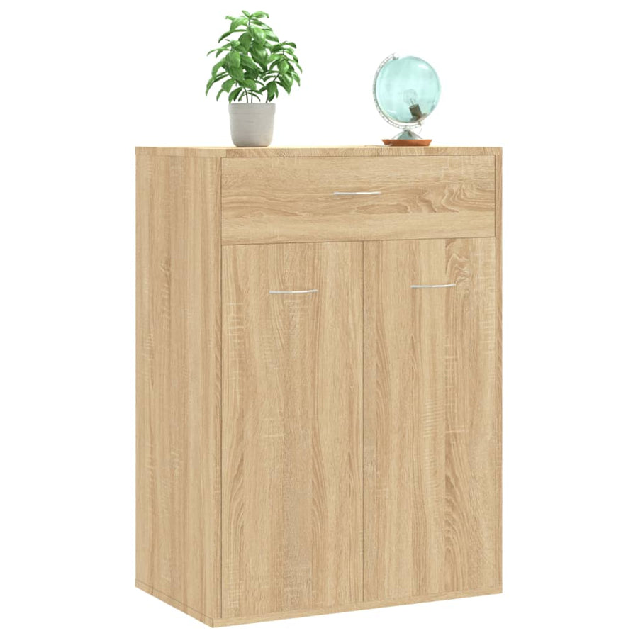 Schoenenkast 60x35x84 cm bewerkt hout sonoma eikenkleurig