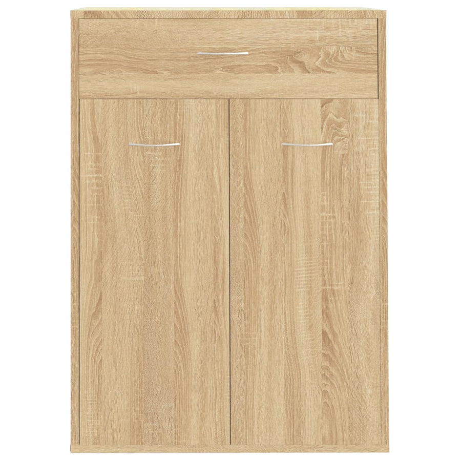 Schoenenkast 60x35x84 cm bewerkt hout sonoma eikenkleurig