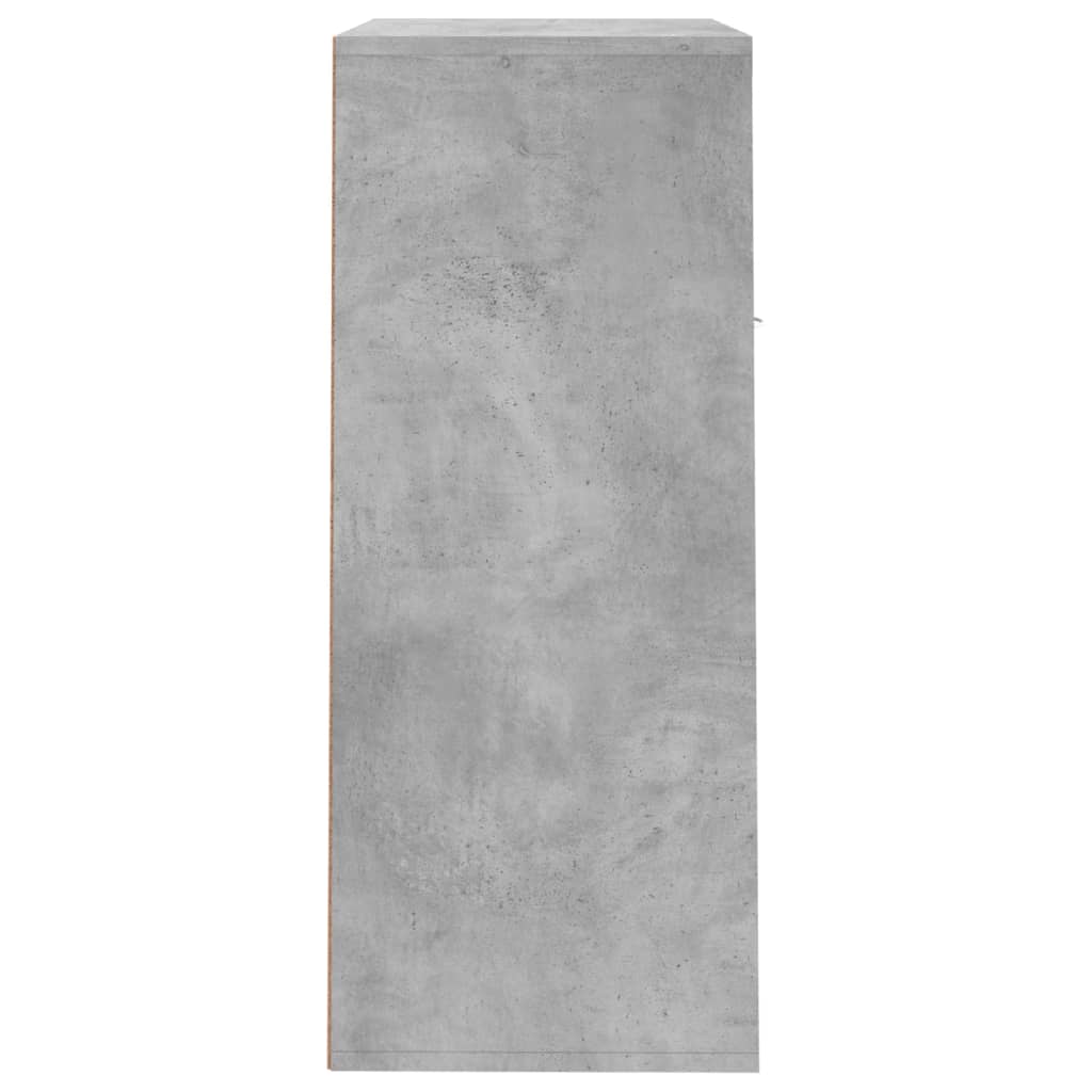 Schoenenkast 60X35X84 Cm Bewerkt Hout Betongrijs 1