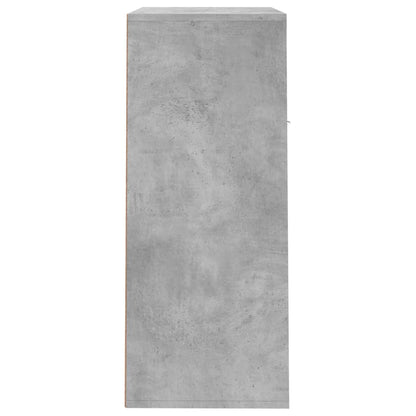 Schoenenkast 60X35X84 Cm Bewerkt Hout Betongrijs 1
