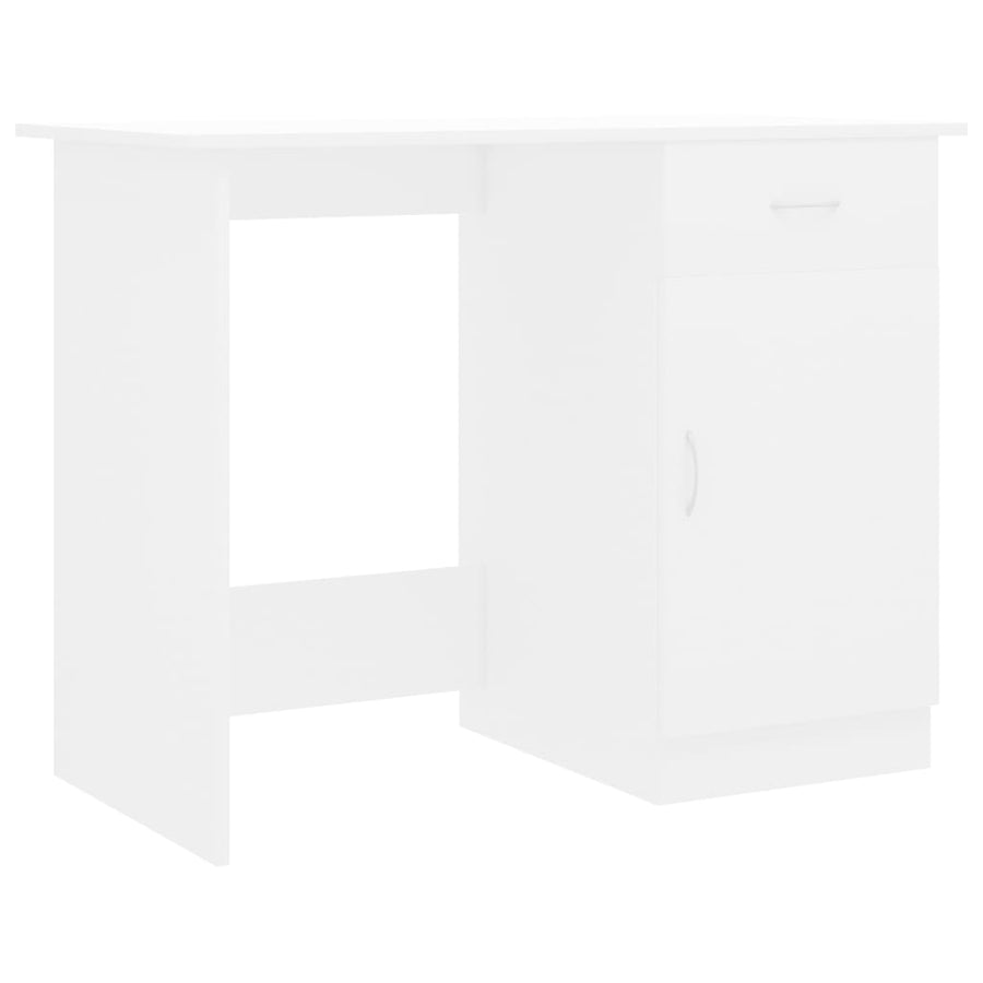 Bureau 100X50X76 Cm Bewerkt Hout Wit