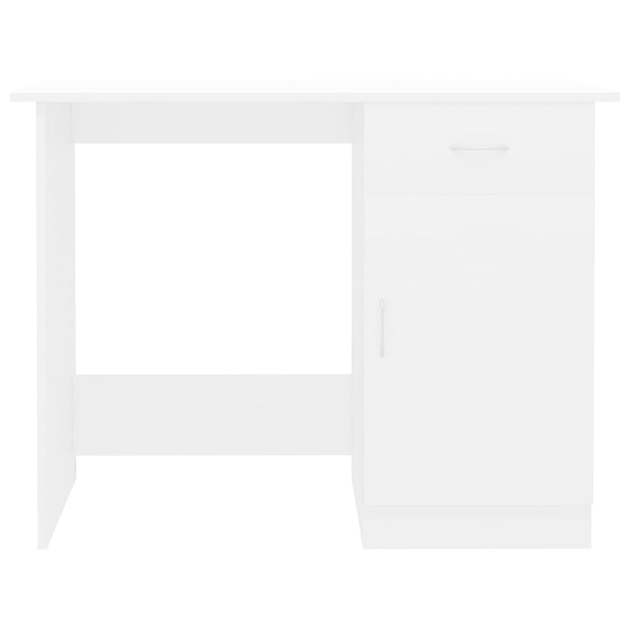 Bureau 100X50X76 Cm Bewerkt Hout Wit