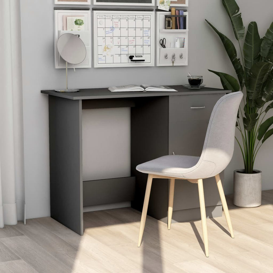 Bureau 100X50X76 Cm Bewerkt Hout Wit