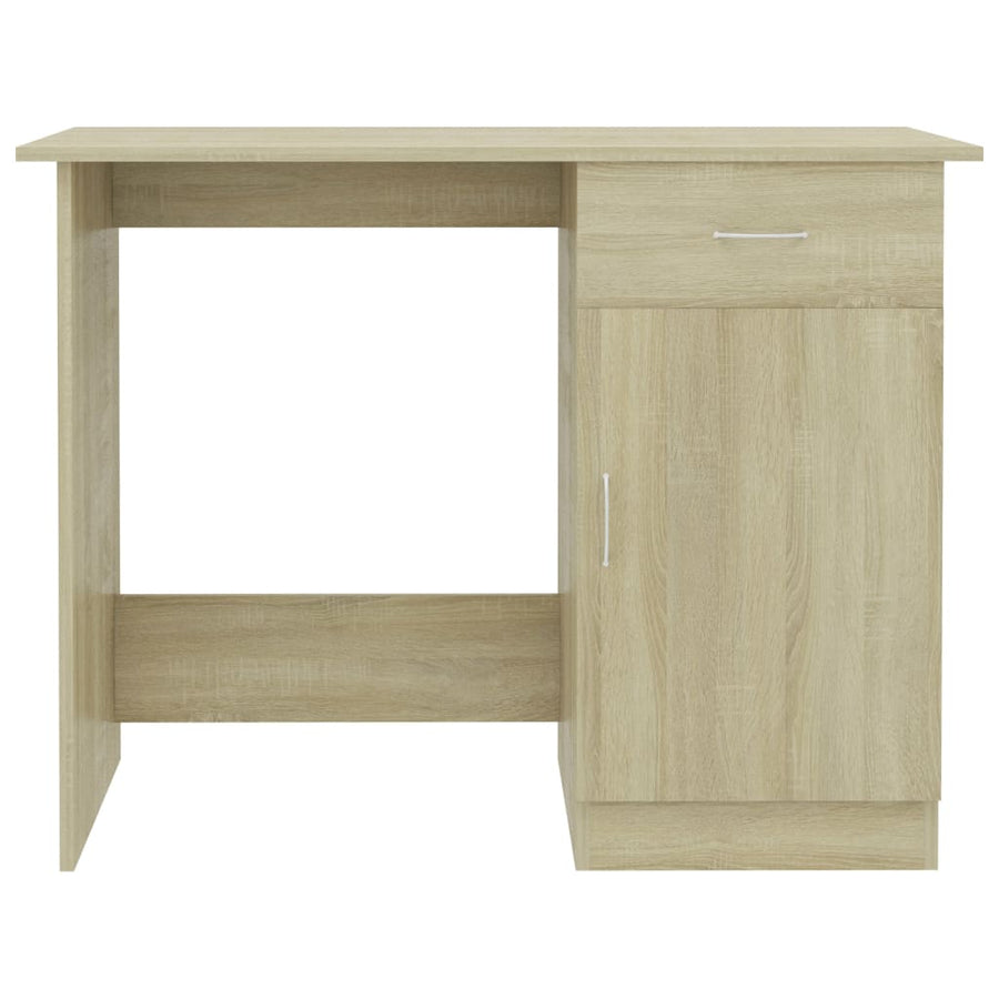 Bureau 100x50x76 cm bewerkt hout sonoma eikenkleurig Sonoma eiken