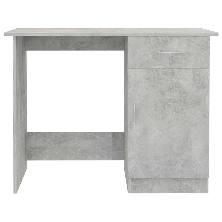 Bureau 100x50x76 cm bewerkt hout betongrijs Betongrijs