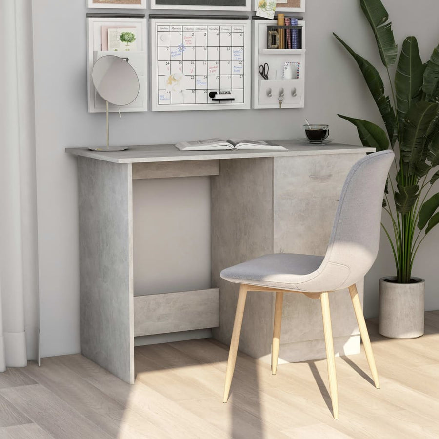 Bureau 100X50X76 Cm Bewerkt Hout Wit