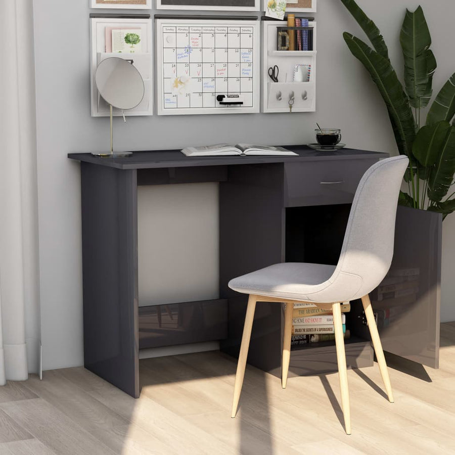 Bureau 100X50X76 Cm Bewerkt Hout Wit