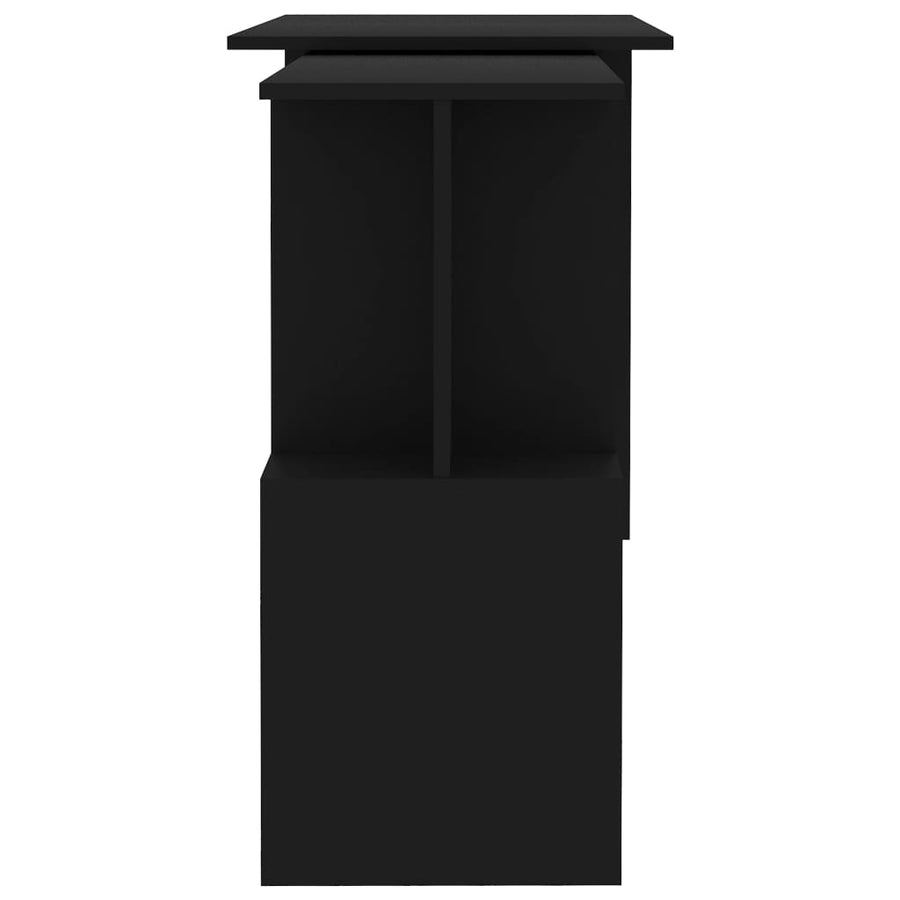 Hoekbureau 200X50X76 Cm Bewerkt Hout Zwart