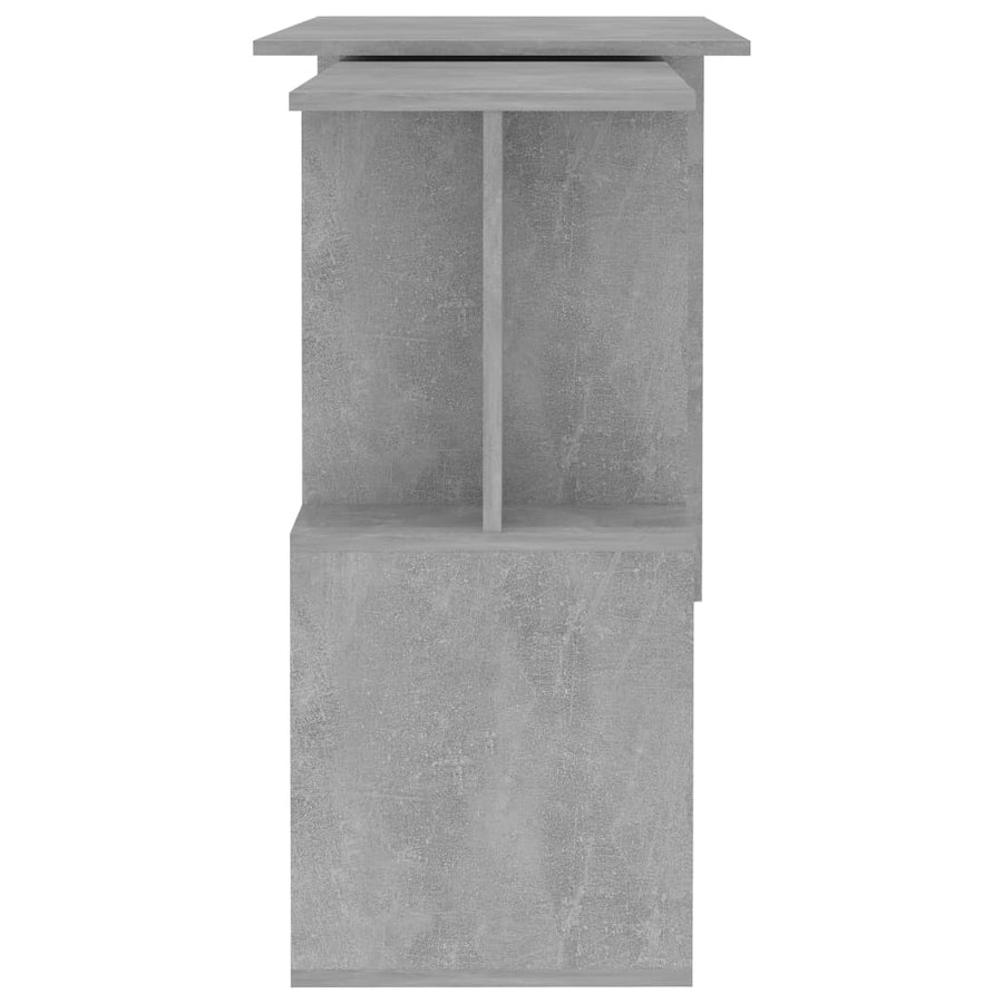 Hoekbureau 200X50X76 Cm Bewerkt Hout Betongrijs