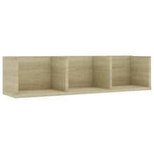 Cd-wandschap 75x18x18 cm bewerkt hout sonoma eikenkleurig Sonoma eiken