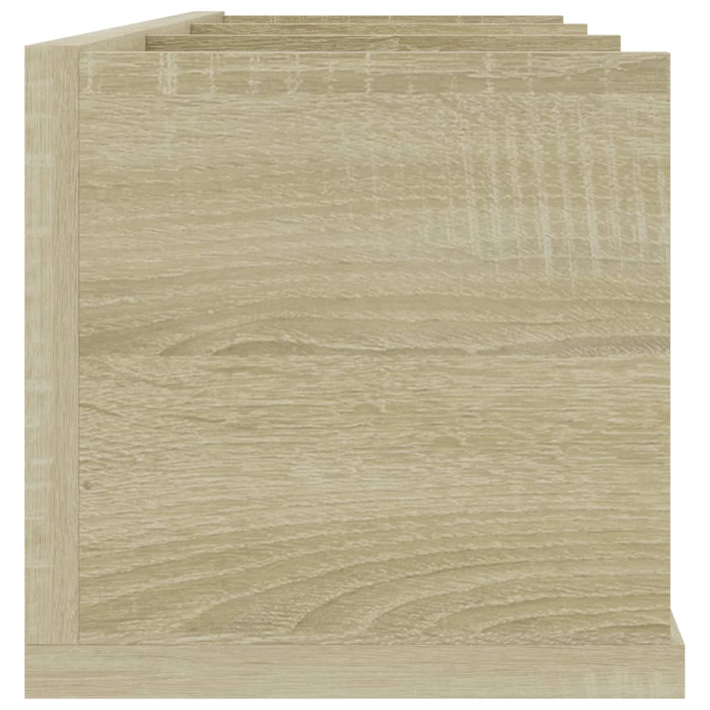 Cd-wandschap 75x18x18 cm bewerkt hout sonoma eikenkleurig Sonoma eiken