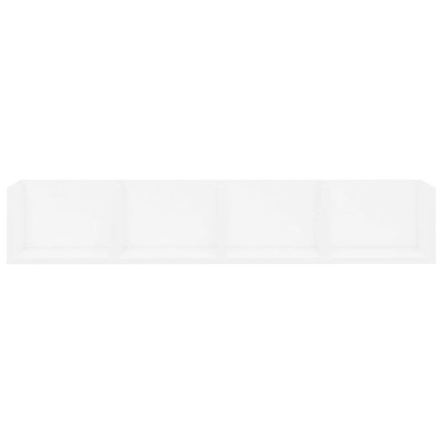 Cd-wandschap 100x18x18 cm spaanplaat wit Wit