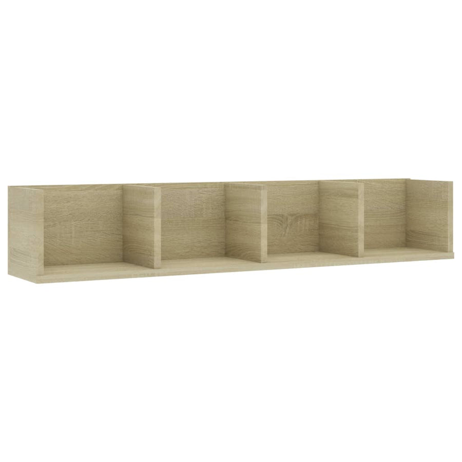 Cd-wandschap 100x18x18 cm spaanplaat sonoma eikenkleurig Sonoma eiken