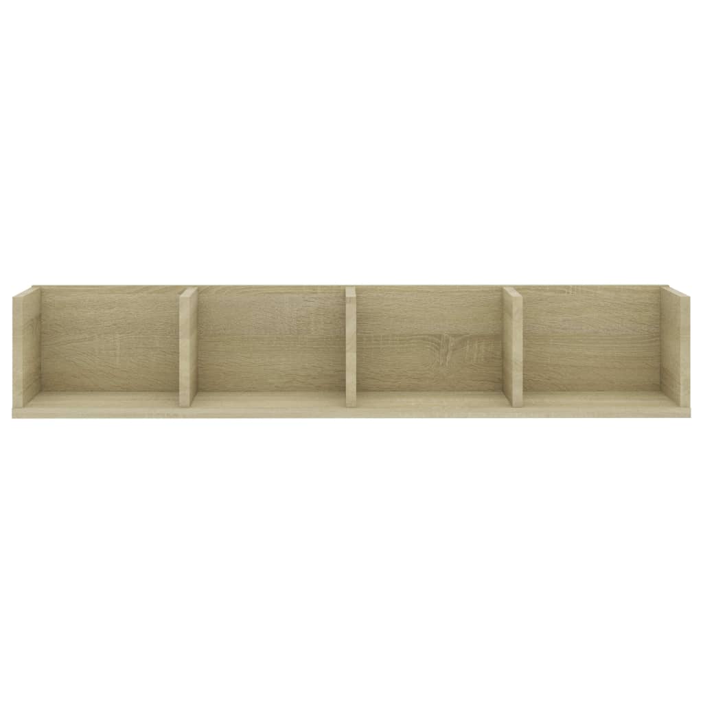 Cd-wandschap 100x18x18 cm spaanplaat sonoma eikenkleurig Sonoma eiken