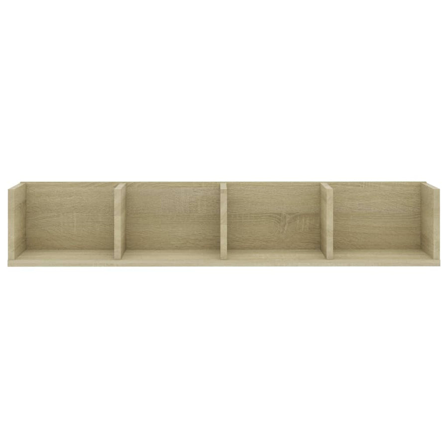 Cd-wandschap 100x18x18 cm spaanplaat sonoma eikenkleurig Sonoma eiken