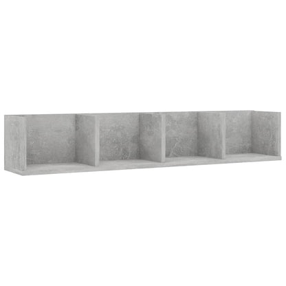 Cd-wandschap 100x18x18 cm spaanplaat betongrijs Betongrijs