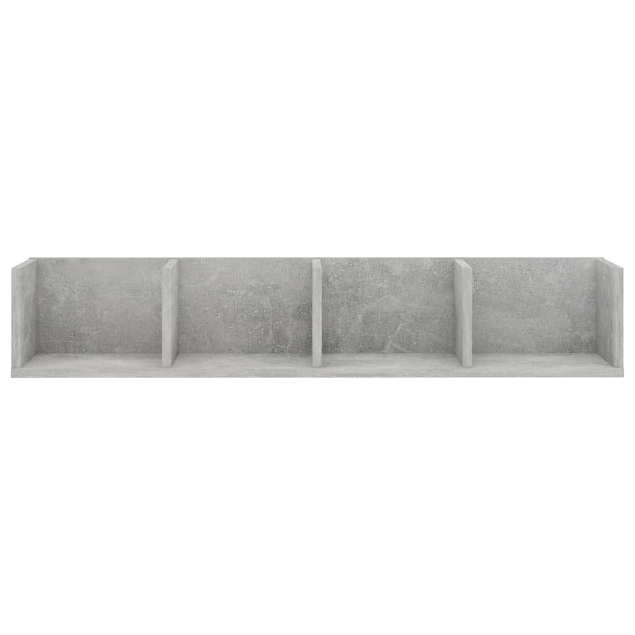 Cd-wandschap 100x18x18 cm spaanplaat betongrijs Betongrijs