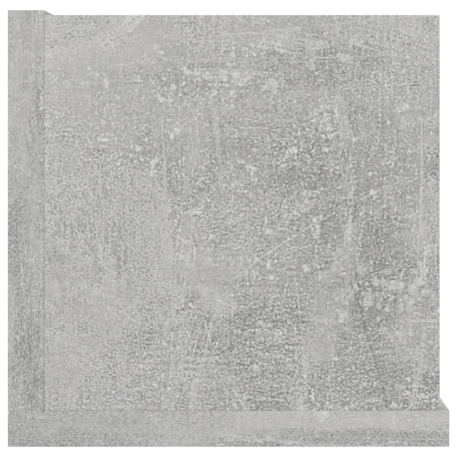Cd-wandschap 100x18x18 cm spaanplaat betongrijs Betongrijs