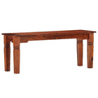 Bank 110 cm massief acaciahout walnoot