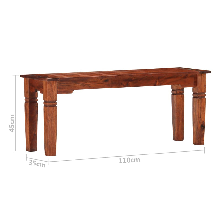 Bank 110 cm massief acaciahout