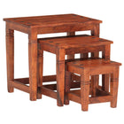 3-piece Table Set Solid Acacia Wood