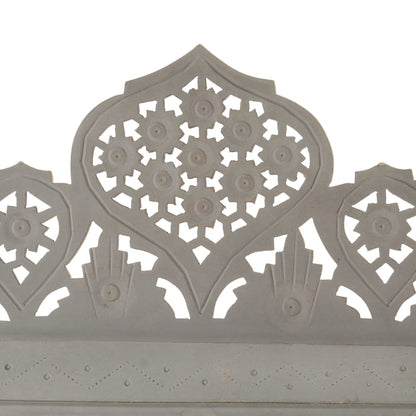 Kamerscherm Panelen Handgesneden 160X165 Cm Mangohout 4 Grijs