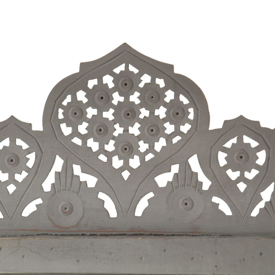 Kamerscherm Panelen Handgesneden 200X16 Cm Mangohout 5 Grijs