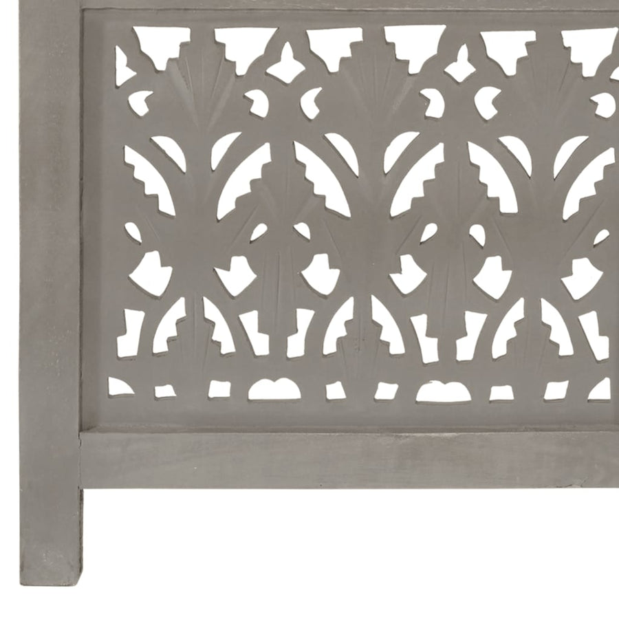 Kamerscherm Panelen Handgesneden 120X165 Cm Mangohout 3 Grijs