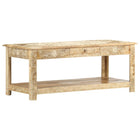 Hand-painted coffee table 110x50x45 cm solid mango wood