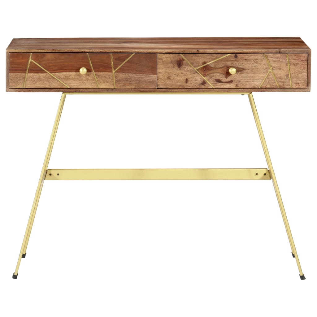 Schrijftafel Met Lades 100X55X75 Cm Massief Sheeshamhout massief sheesham hout