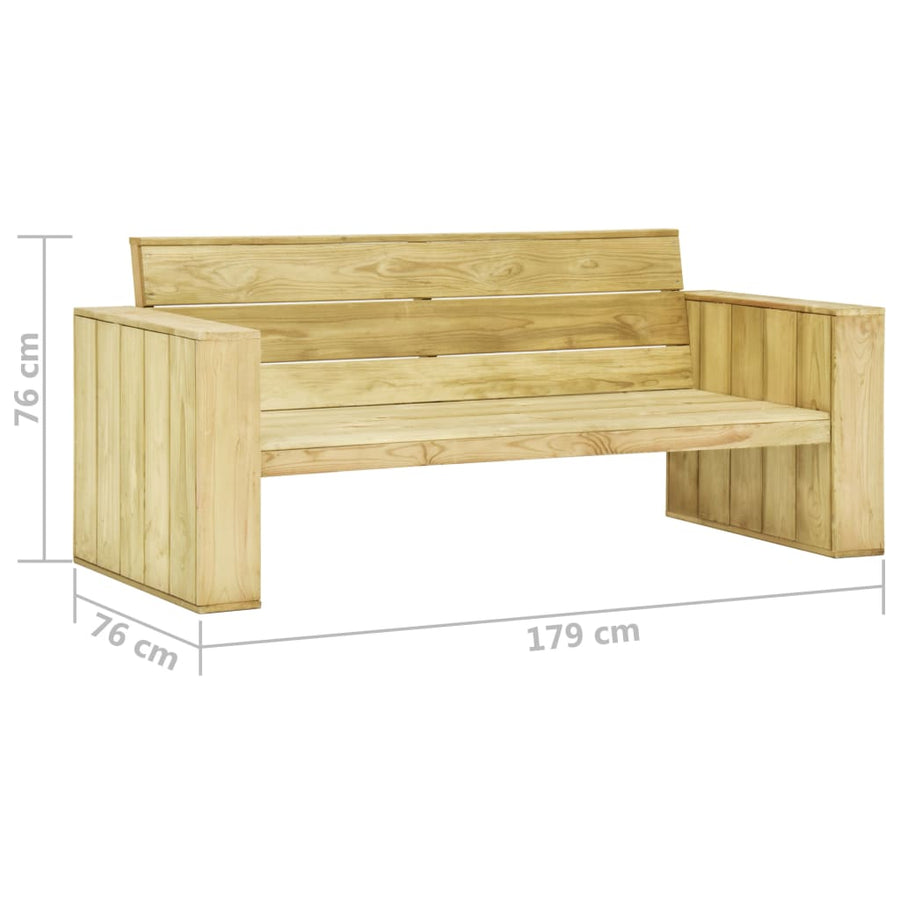 Tuinbank 79 Cm Geïmpregneerd Grenenhout 179 x 76 x 76 cm
