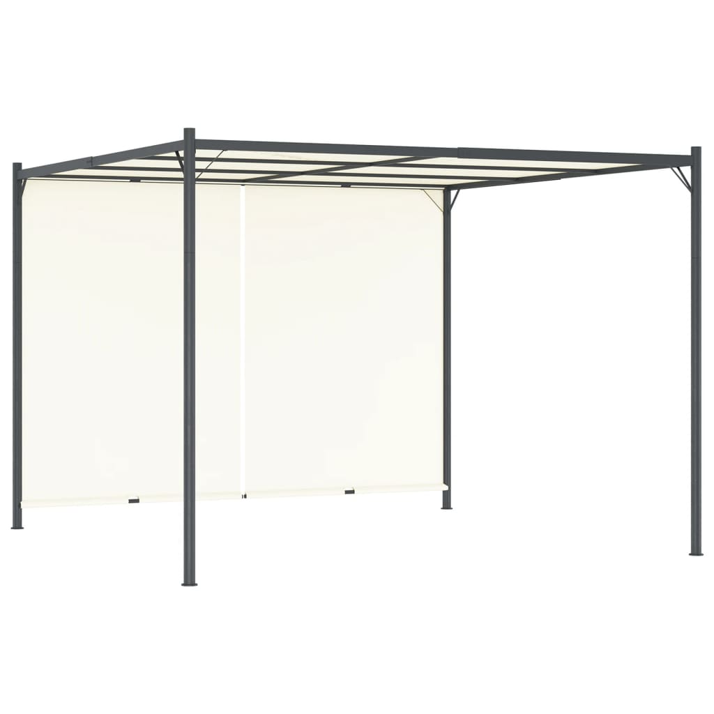 Pergola Met Verstelbaar Dak 3X3 M Staal Crèmewit