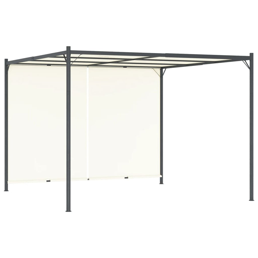Pergola Met Verstelbaar Dak 3X3 M Staal Crèmewit