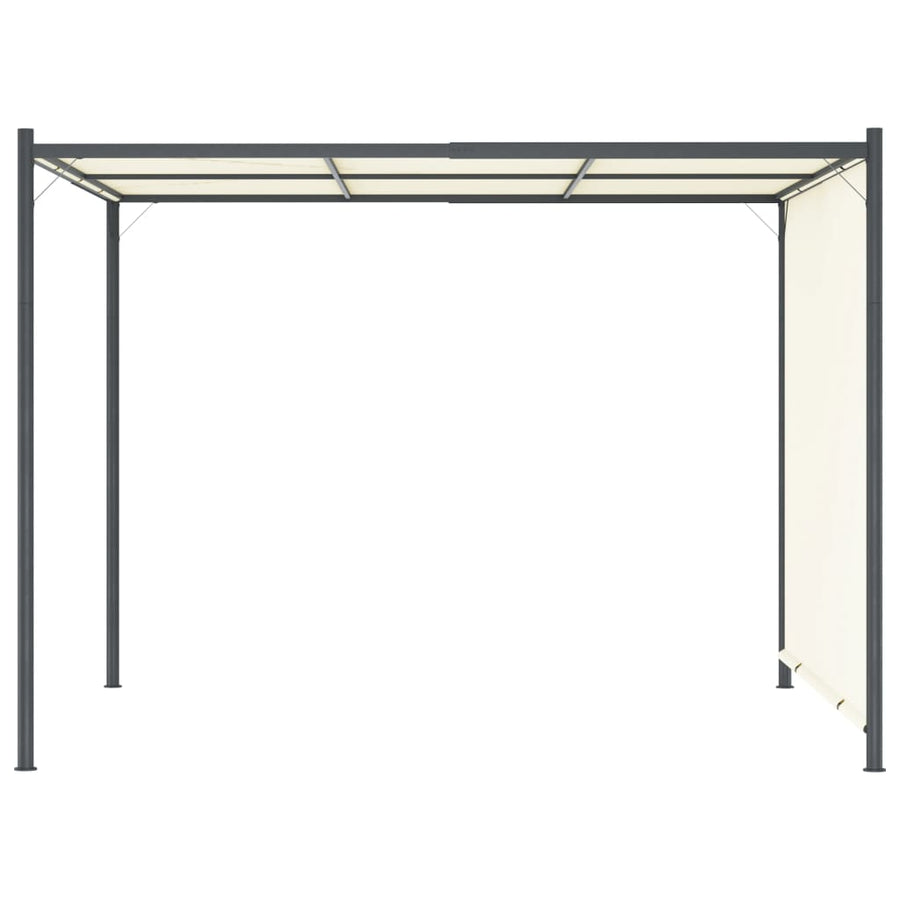 Pergola Met Verstelbaar Dak 3X3 M Staal Crèmewit