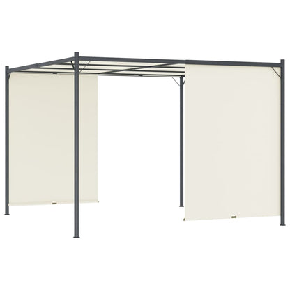 Pergola Met Verstelbaar Dak 3X3 M Staal Crèmewit