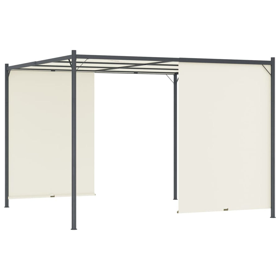 Pergola Met Verstelbaar Dak 3X3 M Staal Crèmewit