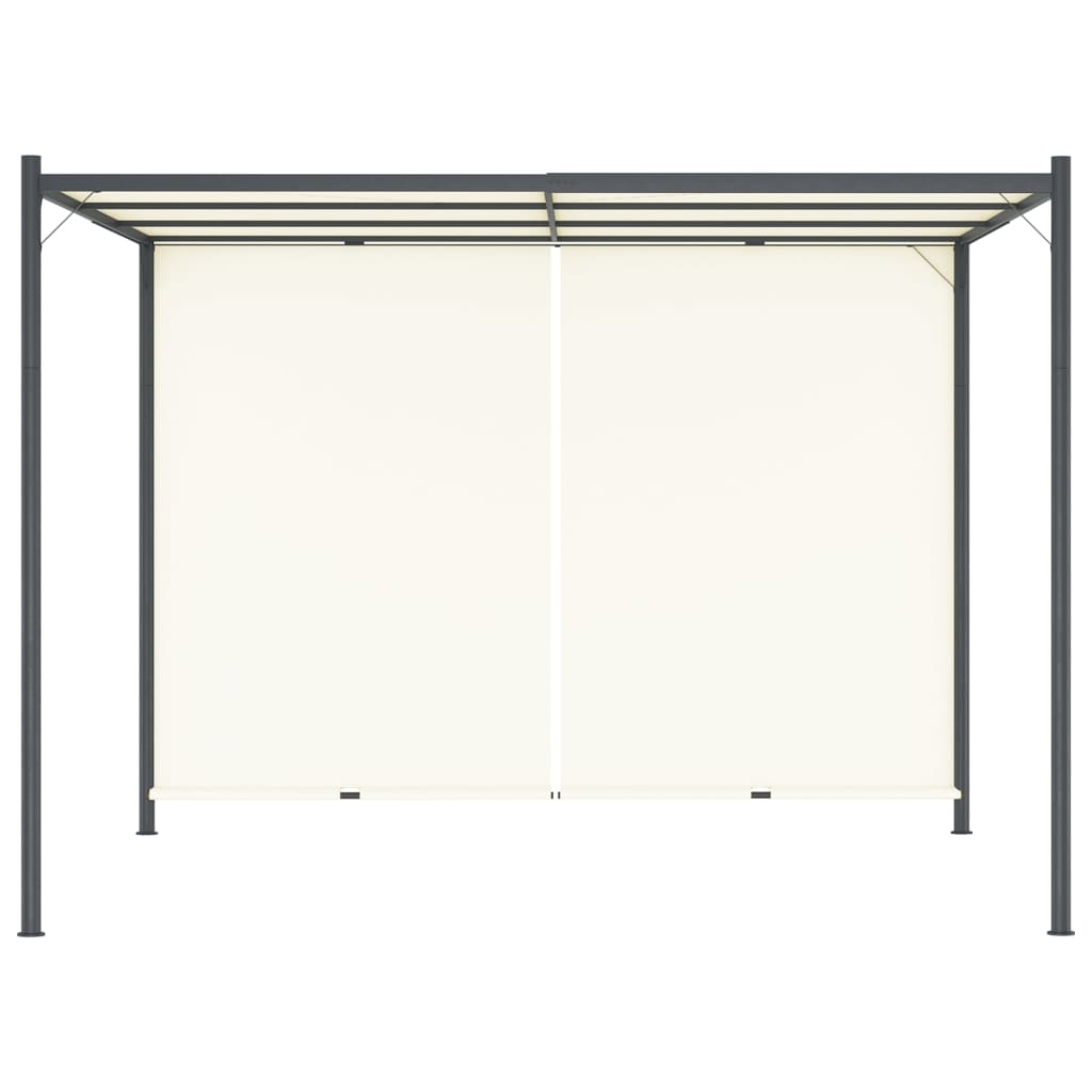 Pergola Met Verstelbaar Dak 3X3 M Staal Crèmewit