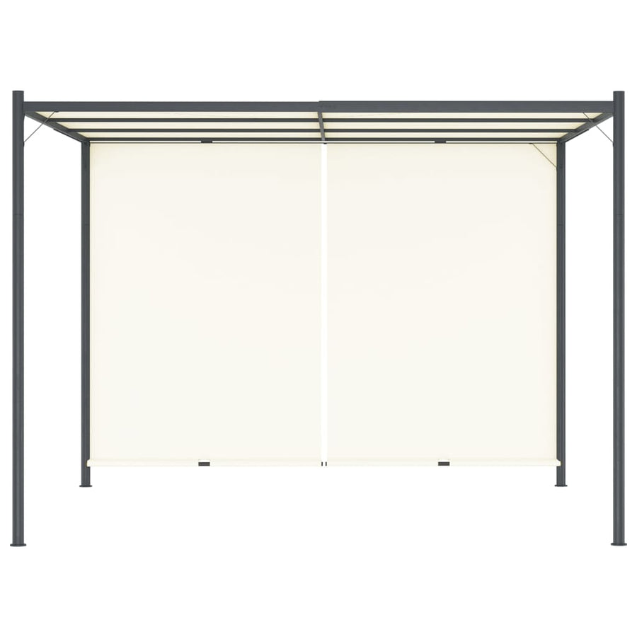 Pergola Met Verstelbaar Dak 3X3 M Staal Crèmewit