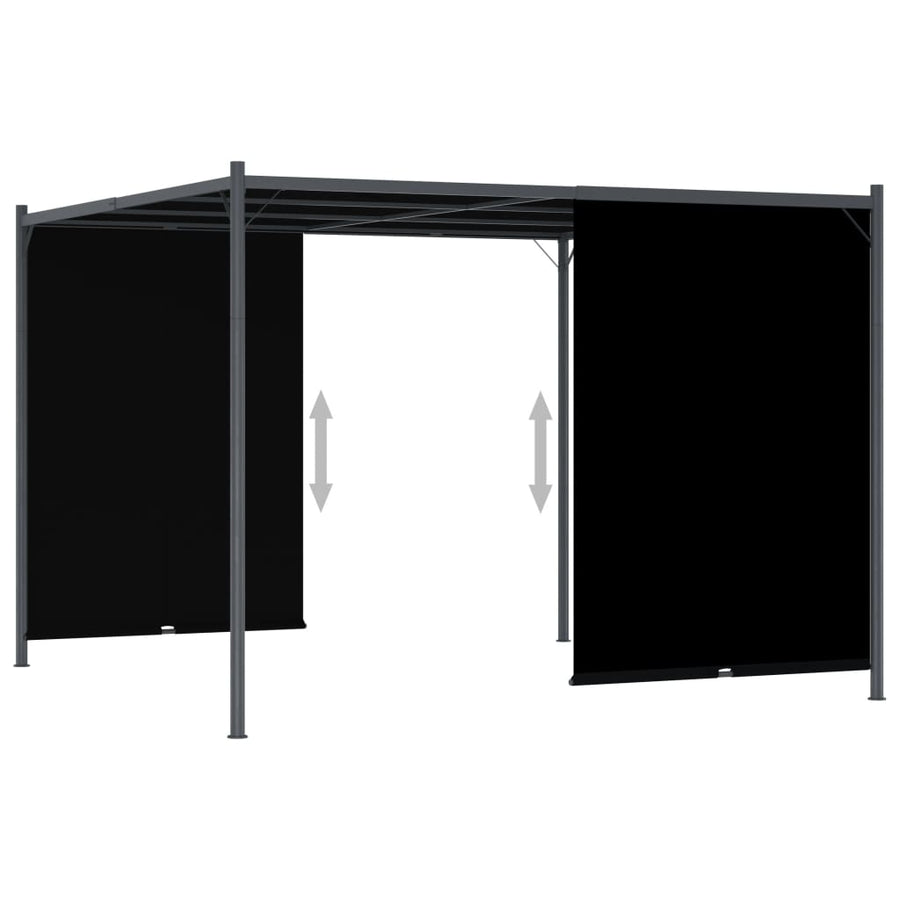 Pergola Met Uittrekbaar Dak 3X3 M Antraciet