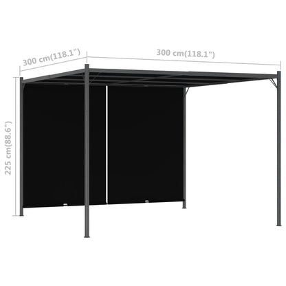 Pergola Met Uittrekbaar Dak 3X3 M Antraciet