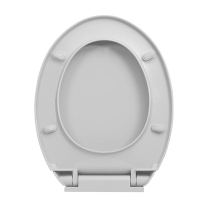 Toiletbril Soft-Close Ovaal Lichtgrijs Nee