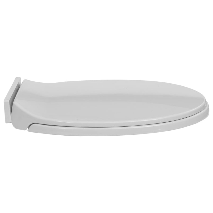 Toiletbril Soft-Close Ovaal Lichtgrijs Nee