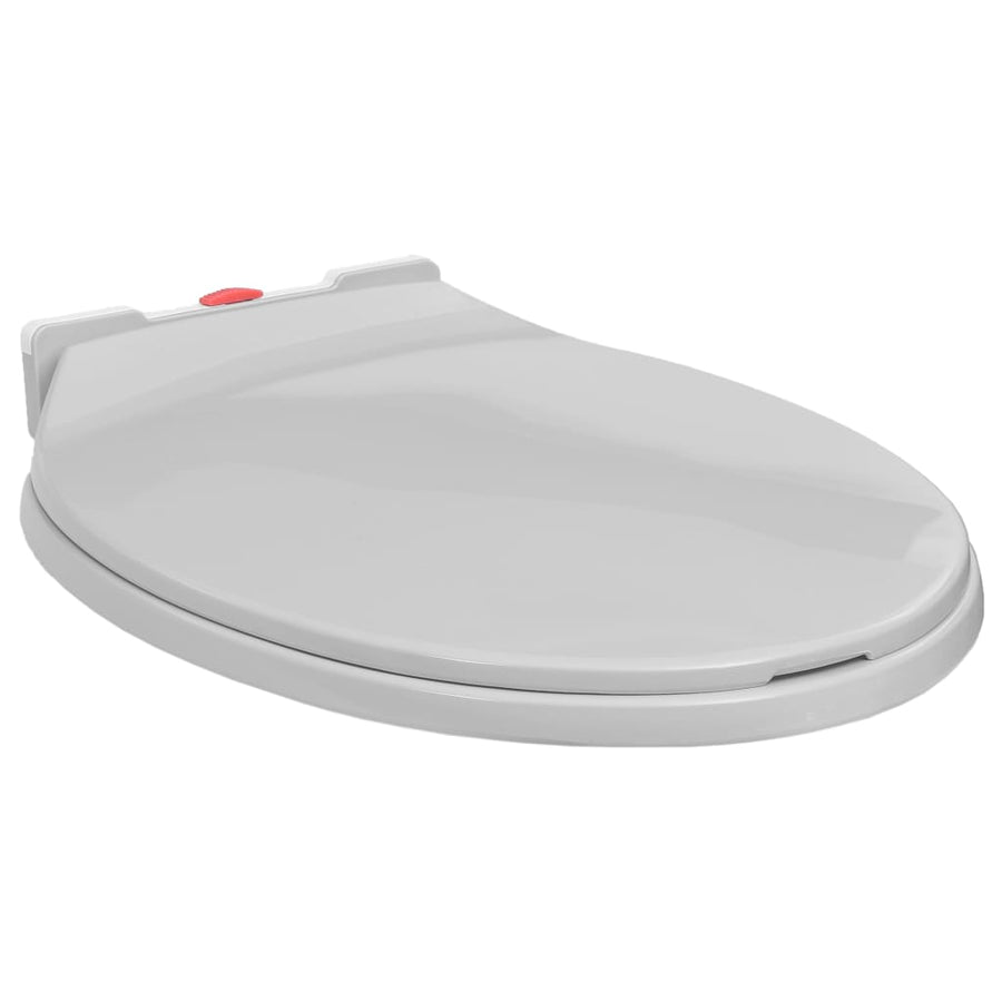 Toiletbril soft-close en quick-release ovaal lichtgrijs Lichtgrijs Ja