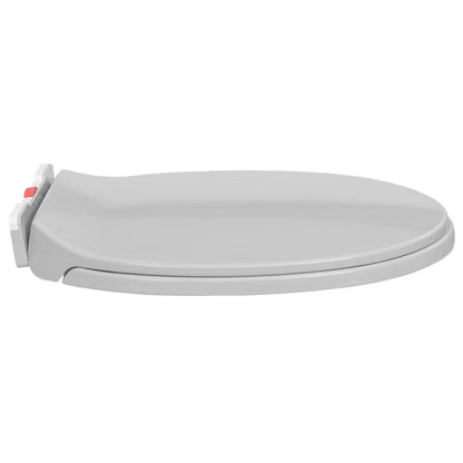 Toiletbril soft-close en quick-release ovaal lichtgrijs Lichtgrijs Ja